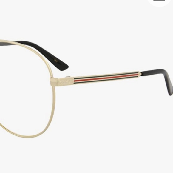 Gucci Gold Oversized Aviator Eyeglasses frames - Picture 8 of 9